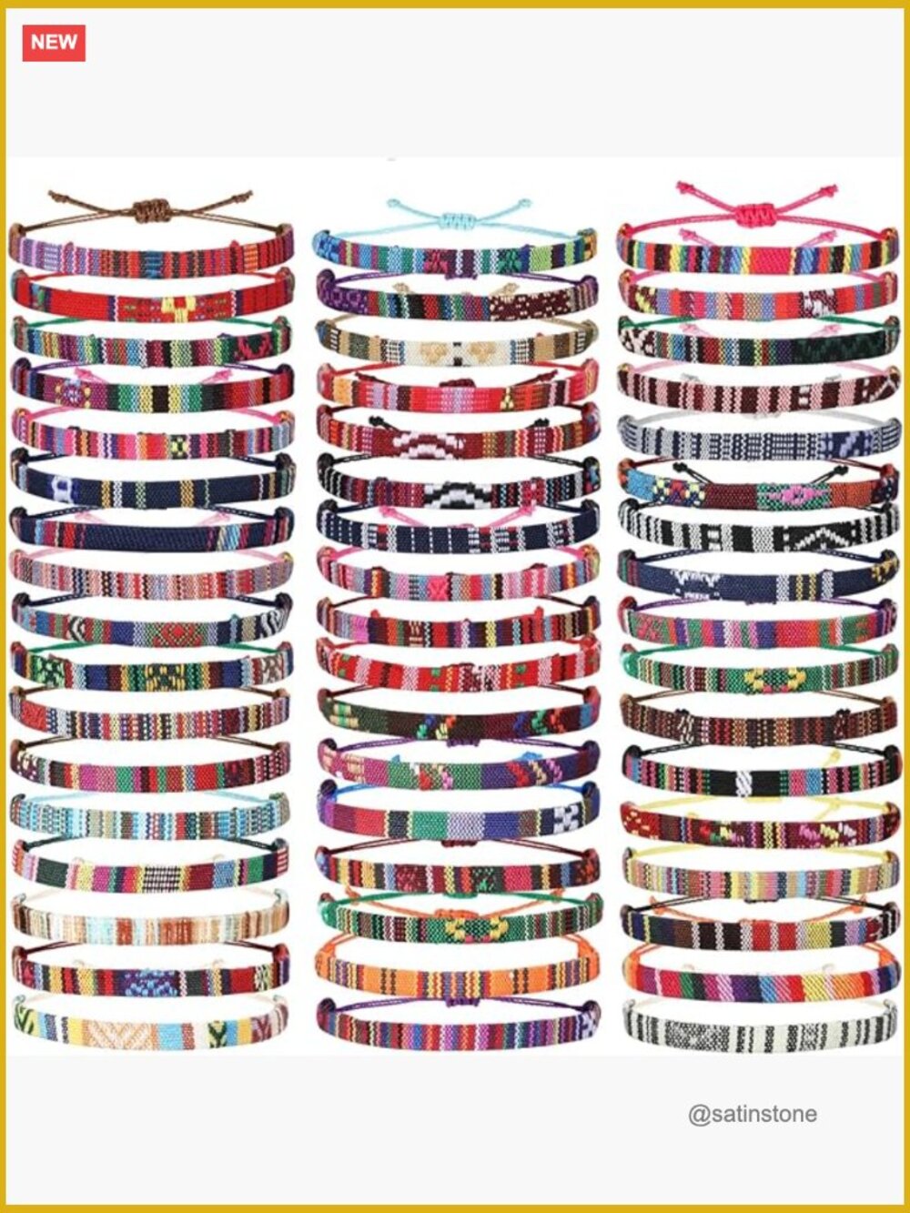 50 Pcs Boho Surfer Bracelets for Men Women Beach Anklet Adjustable Handmade